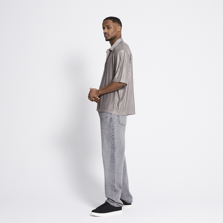 Short sleeve shirt "Smith pleated" Stone